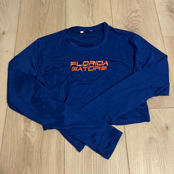 UF Florida Gators Long Sleeve | Blue with Orange Writing | Size S/M | $15 - Picture 1 of 1
